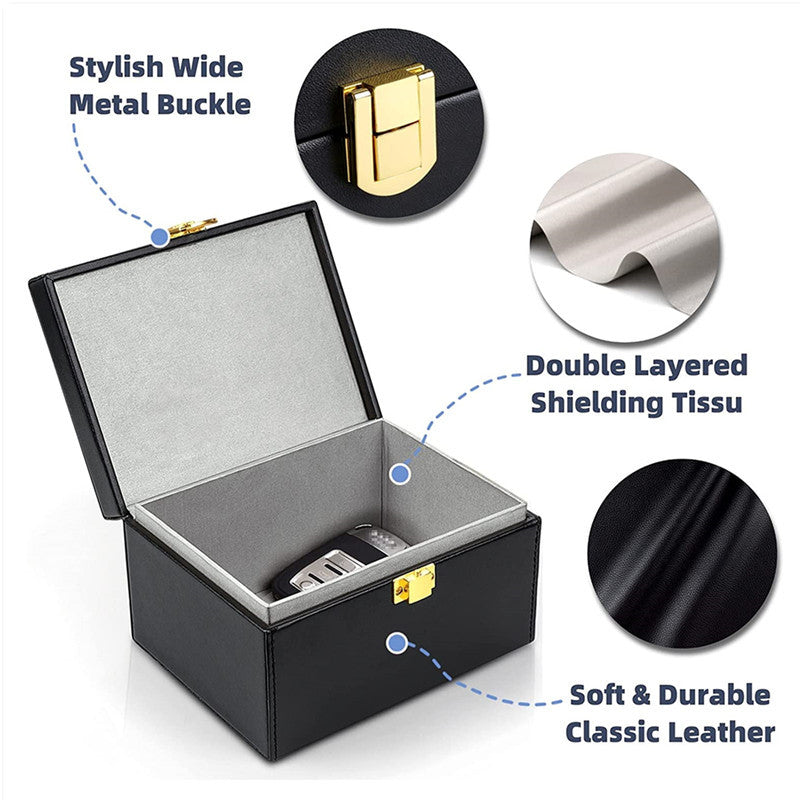 1 Shielding Box 2 Key Case Suit Carbon Fiber Anti-theft Swiping Box