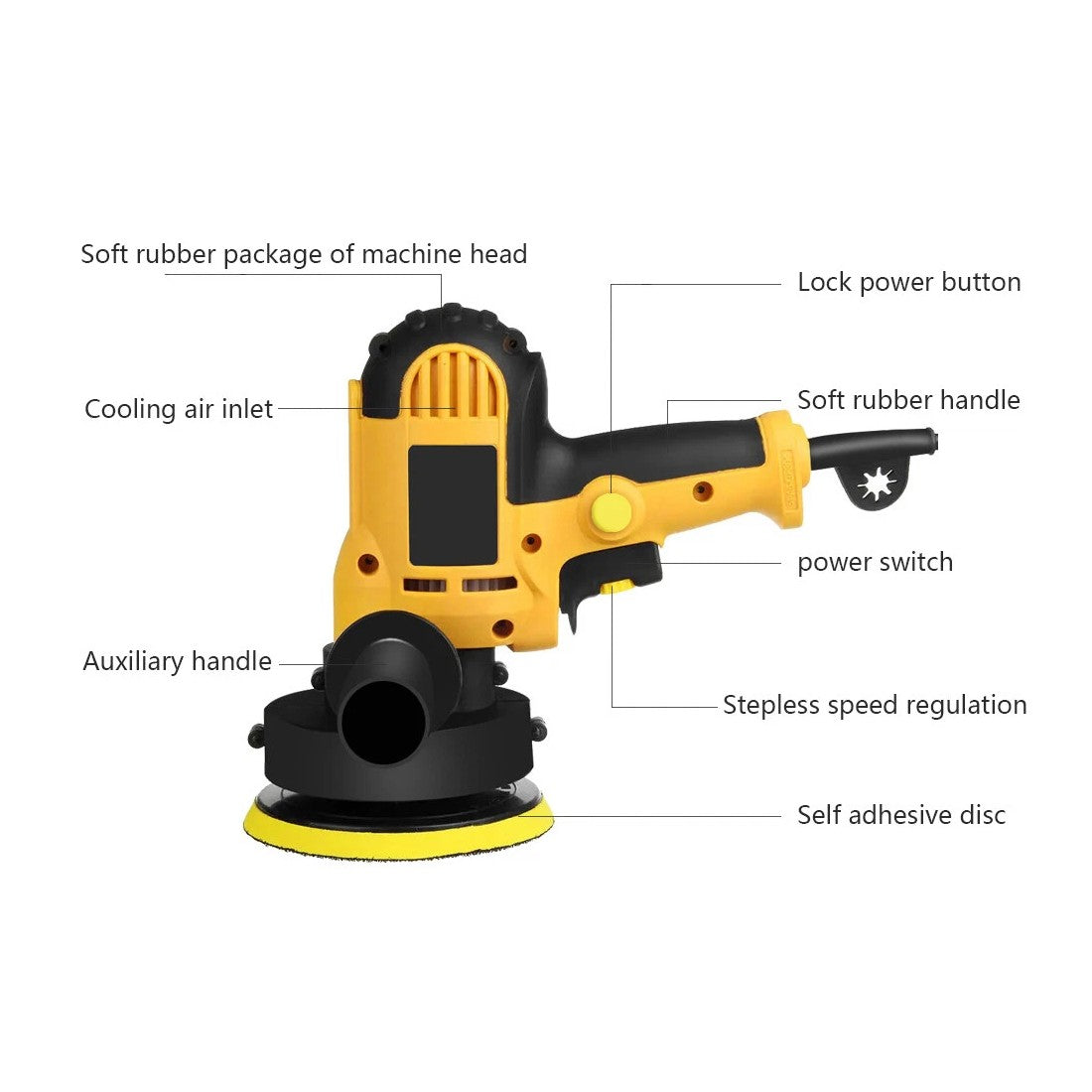Electric Car Polisher Kit 31pcs Buffer Sander with Polishing Pads Set