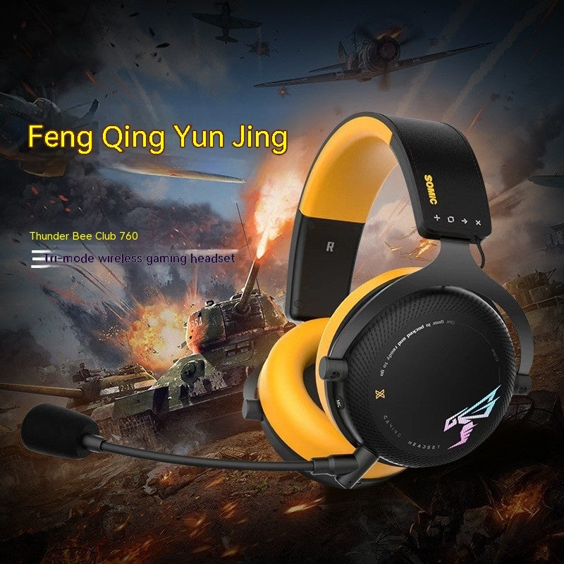G760 Wireless Gaming Headset 2.4G Bluetooth 3-Mode PC PS5 PS4 Xbox RGB 30H Battery