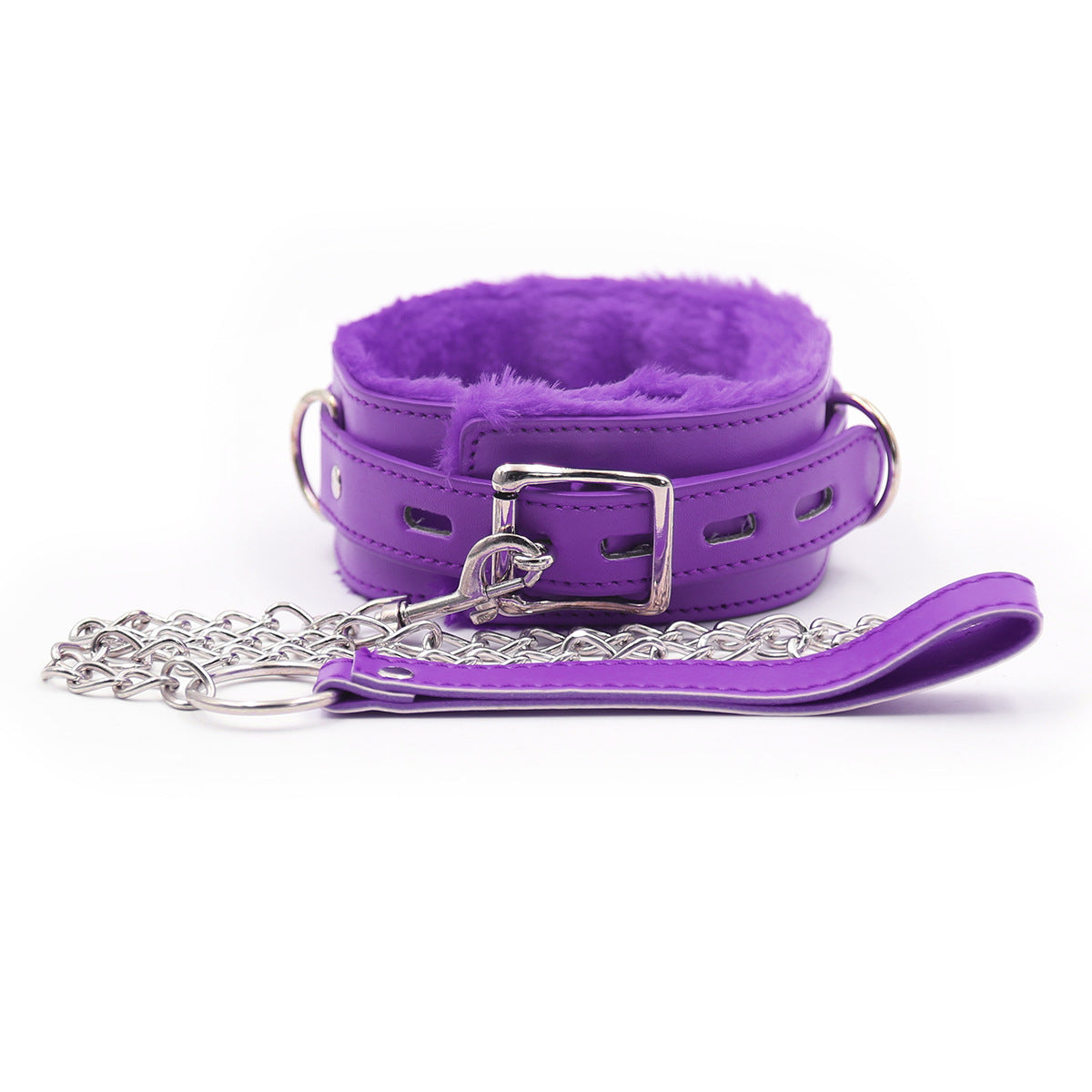 Plush Neck Gaiter, Neck Collar, Dog Leash Buckle, Unisex Neck Chain