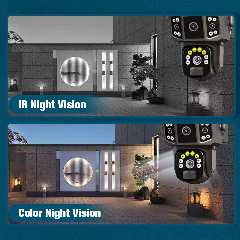 Outdoor Solar Security Camera Wireless WiFi CCTV Night Vision Waterproof