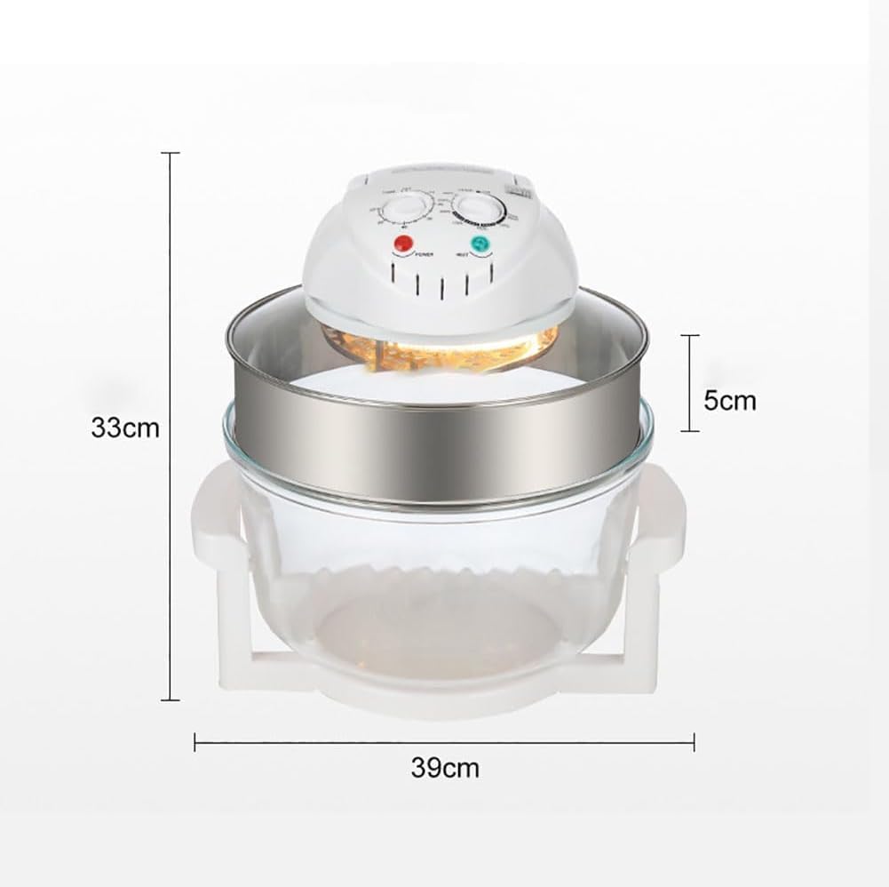 Halogen Oven, 17L Air Fryer Oven, Halogen Air Fryer with 8pcs Cooker and Lid, 360° Heating, for Roasting and Grilling, Cook Tasty Foods without Oil, Quick Healthy Meal