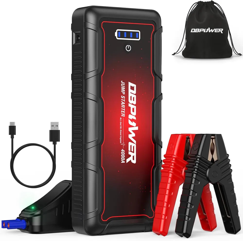 4000A Car Jump Starter Portable Battery Booster Power Bank for Petrol & Diesel