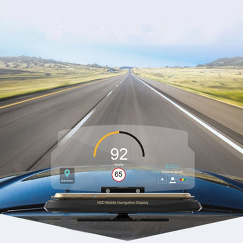 Car HUD Heads Up Display for Smartphone Navigation Anti-Slip Dashboard Mount