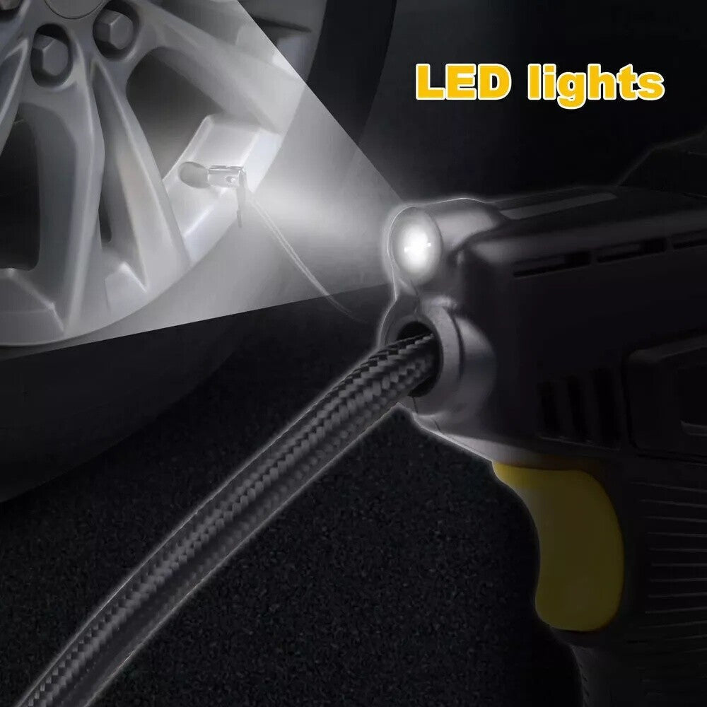 Digital Tyre Inflator Air Compressor, 12V Rechargeable Battery