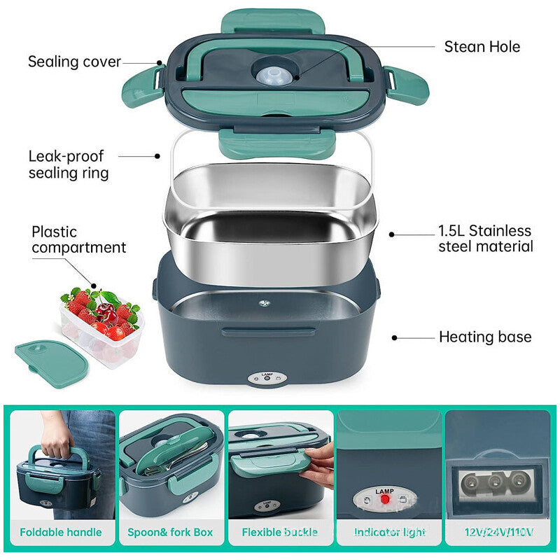 Heated Electric Lunch Box Food Warmer