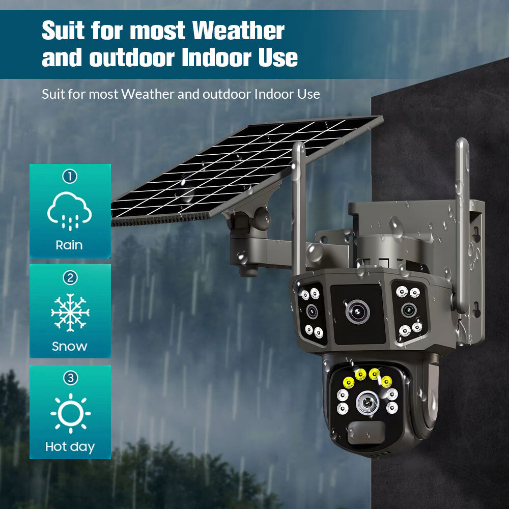 Outdoor Solar Security Camera Wireless WiFi CCTV Night Vision Waterproof