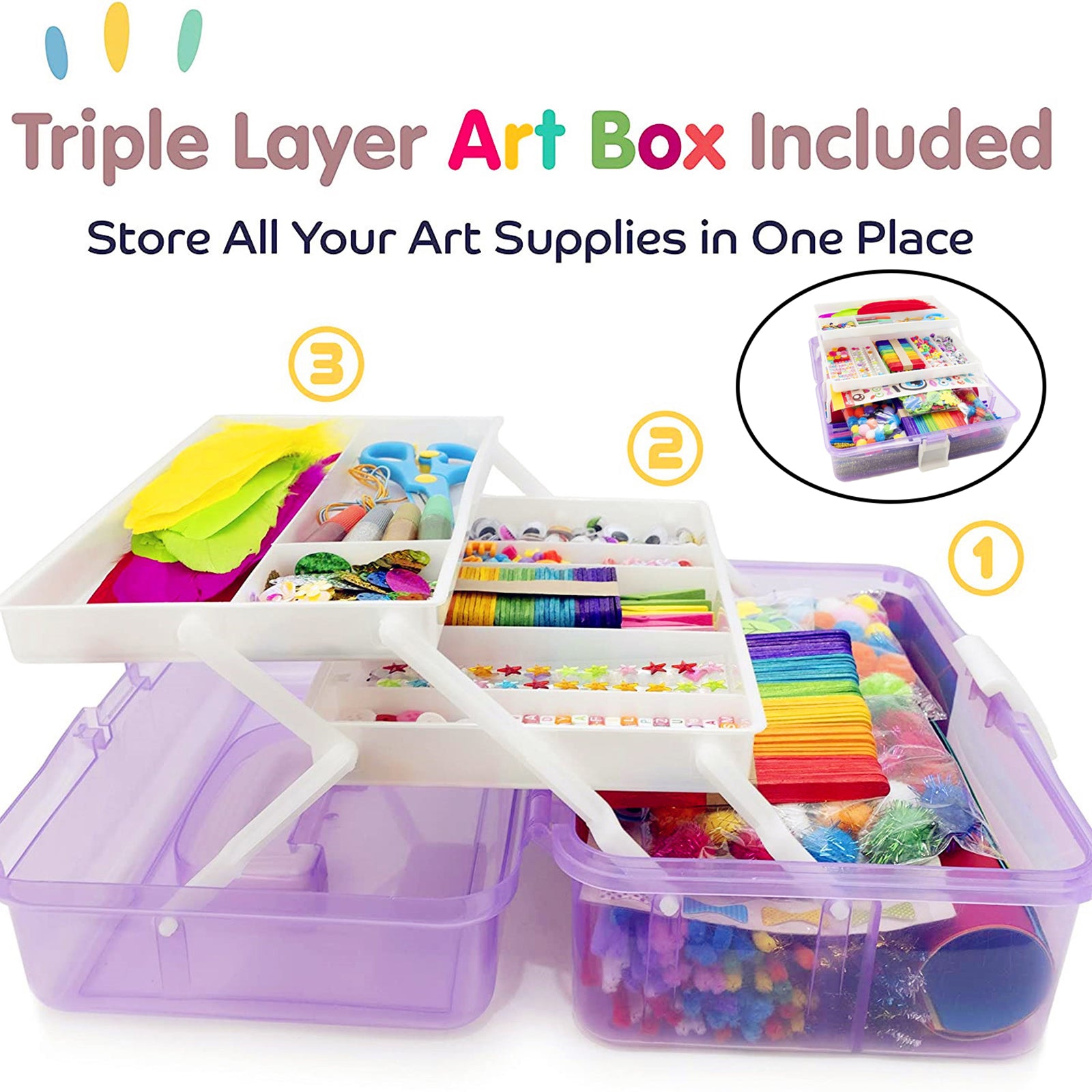 Ultimate Kids Creative Box – 1000+ Pieces DIY Craft Kit (Screen-Free Fun)s