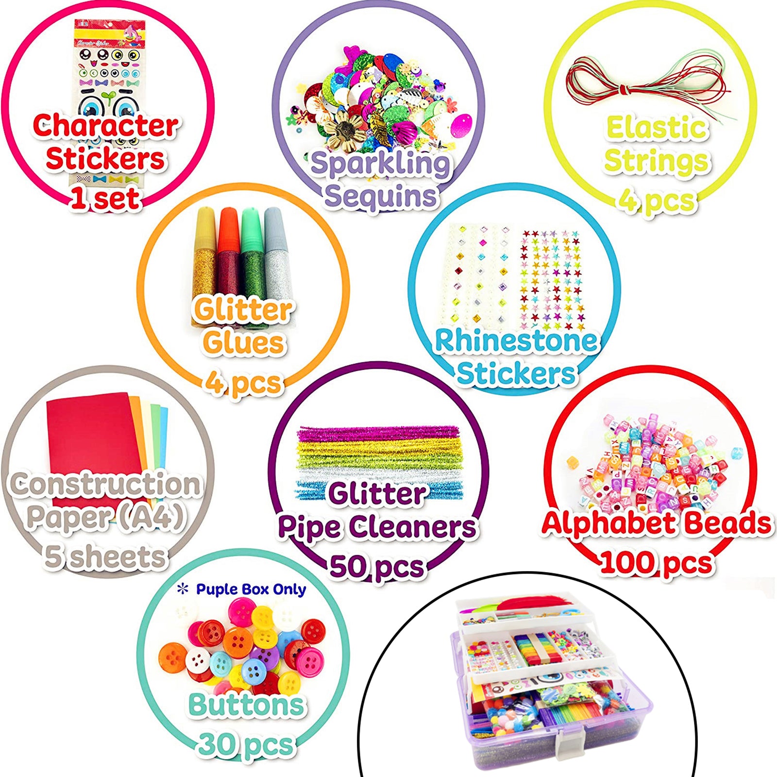 Ultimate Kids Creative Box – 1000+ Pieces DIY Craft Kit (Screen-Free Fun)s