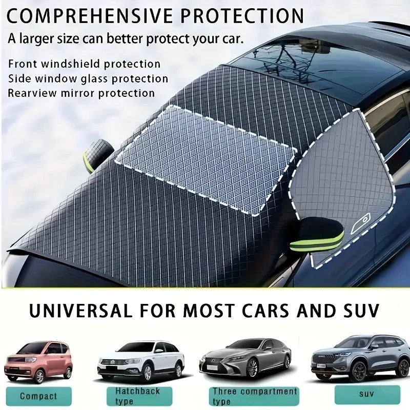MAGNETIC CAR WINDSHIELD SNOW COVER SHIELD AGAINST ICE FROST AND UV