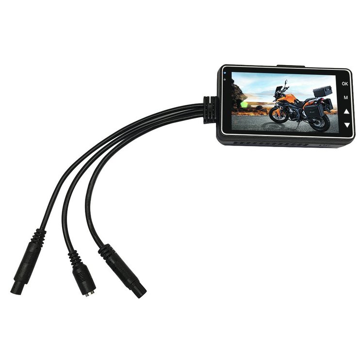 Motorcycle Dash Cam Dual Camera Waterproof Front & Rear 170° Wide Angle