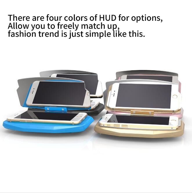Car HUD Heads Up Display for Smartphone Navigation Anti-Slip Dashboard Mount