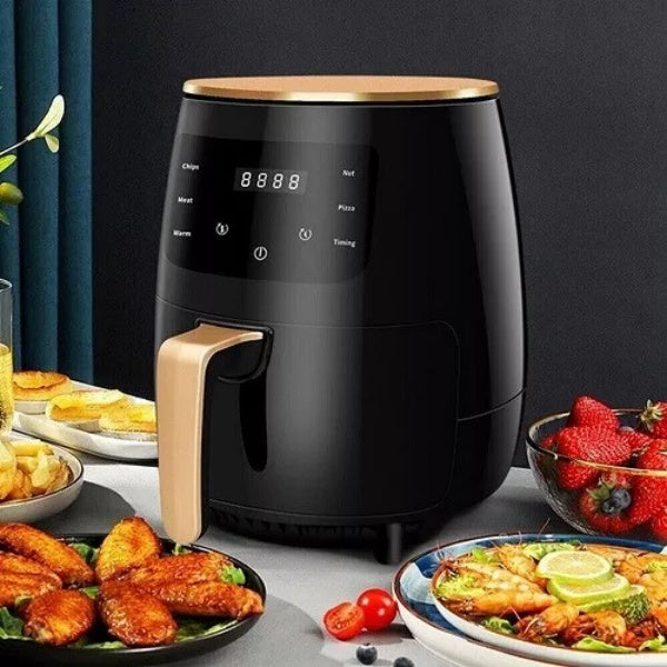 6L Digital Air Fryer – Black Oil-Free Cooker with Touch Screen & Timer