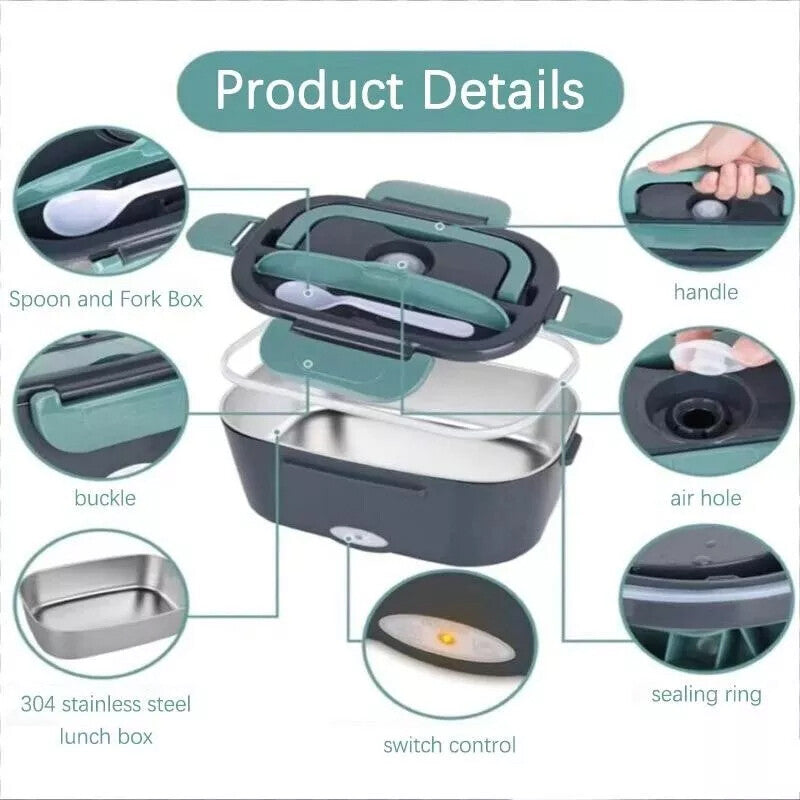 Heated Electric Lunch Box Food Warmer