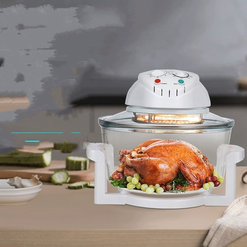 Halogen Oven, 17L Air Fryer Oven, Halogen Air Fryer with 8pcs Cooker and Lid, 360° Heating, for Roasting and Grilling, Cook Tasty Foods without Oil, Quick Healthy Meal