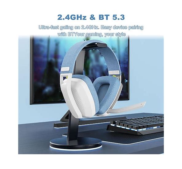 BW06 Wireless Gaming Headset, 2.4G BT Dual Modes Over Ear Headphones with Noise Canceling Mic, Lightweight Headset for Laptop Mobile