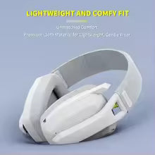 BW06 Wireless Gaming Headset, 2.4G BT Dual Modes Over Ear Headphones with Noise Canceling Mic, Lightweight Headset for Laptop Mobile