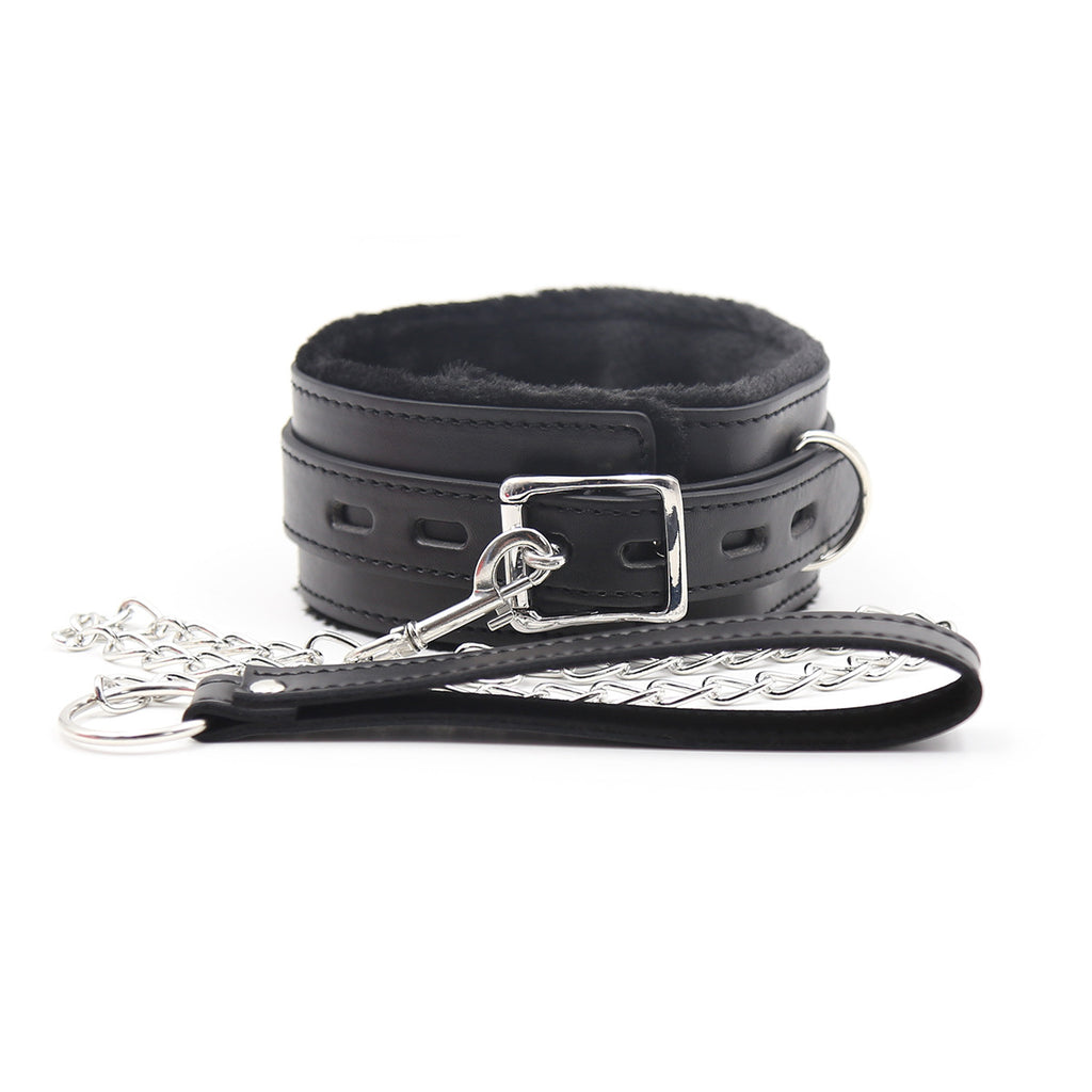 Plush Neck Gaiter, Neck Collar, Dog Leash Buckle, Unisex Neck Chain