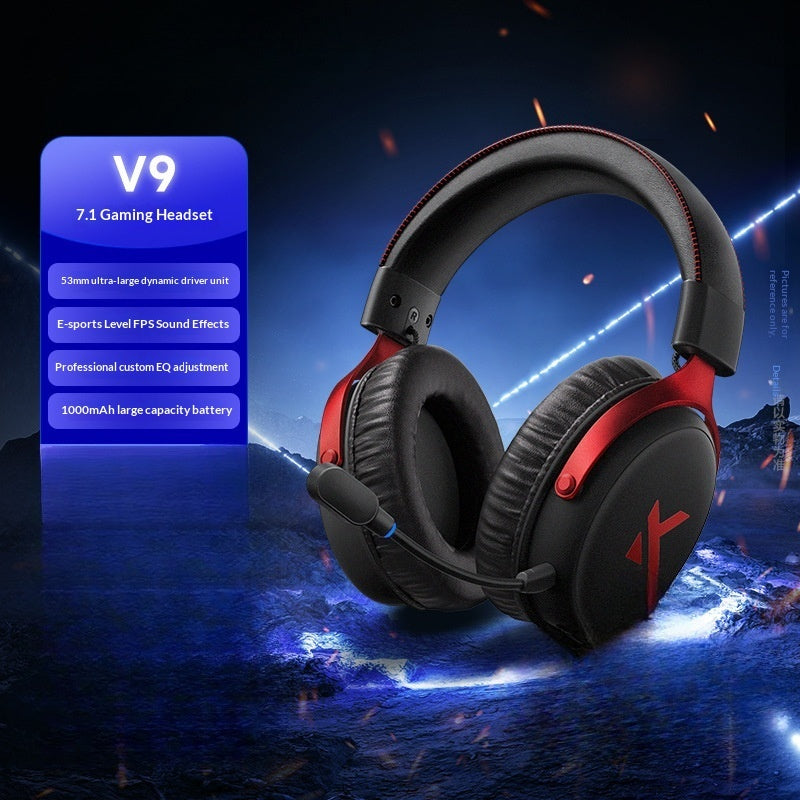 MCHOSE V9 Pro Wireless Gaming Headset 7.1 Surround 250H Battery Tri-Mode PC PS5