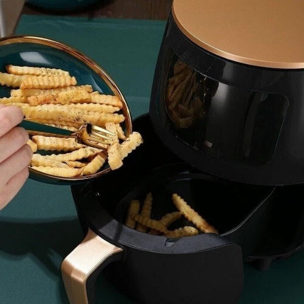 6L Digital Air Fryer – Black Oil-Free Cooker with Touch Screen & Timer