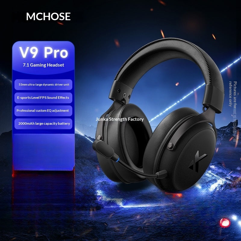 MCHOSE V9 Pro Wireless Gaming Headset 7.1 Surround 250H Battery Tri-Mode PC PS5