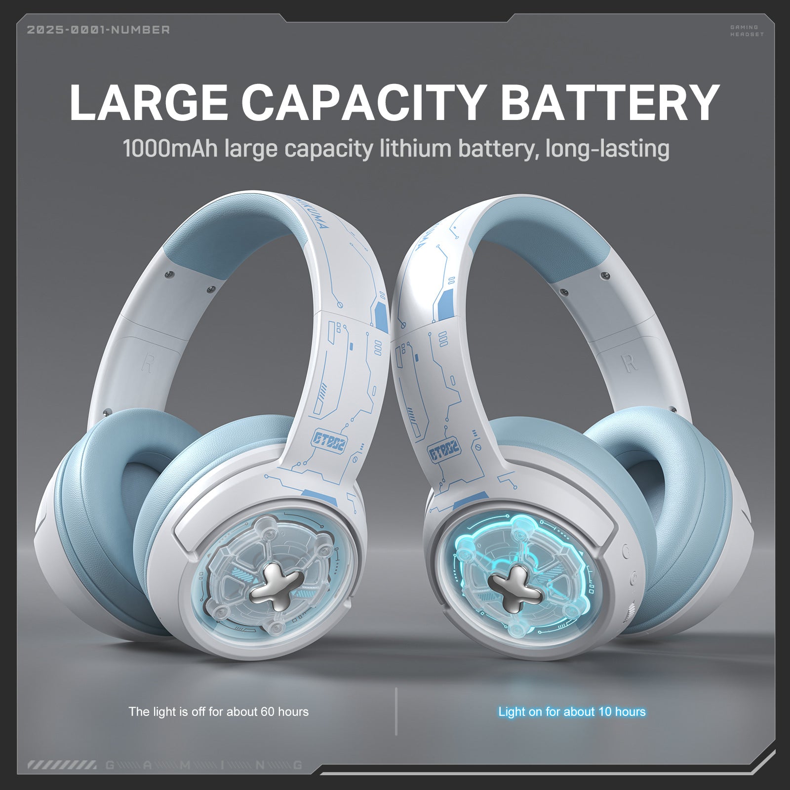 Gaming Headset  ONIKUMA GT802 Triple Mode Low Latency RGB Light Wireless Headphone with USB Receiver