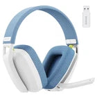 BW06 Wireless Gaming Headset, 2.4G BT Dual Modes Over Ear Headphones with Noise Canceling Mic, Lightweight Headset for Laptop Mobile